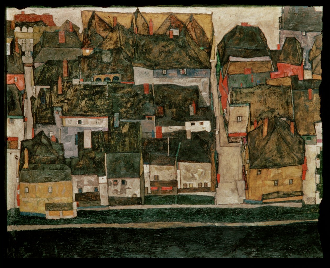 Die kleine Stadt IV von Egon Schiele