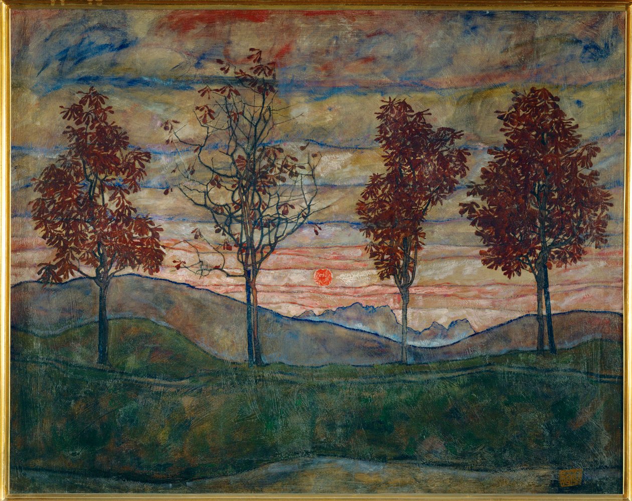 Vier Bäume von Egon Schiele