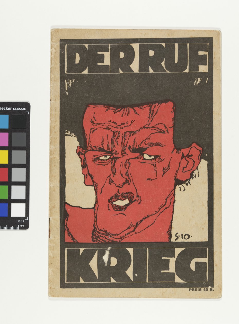 Zeitschrift "Der Ruf" - Sonderheft "Krieg" von Egon Schiele