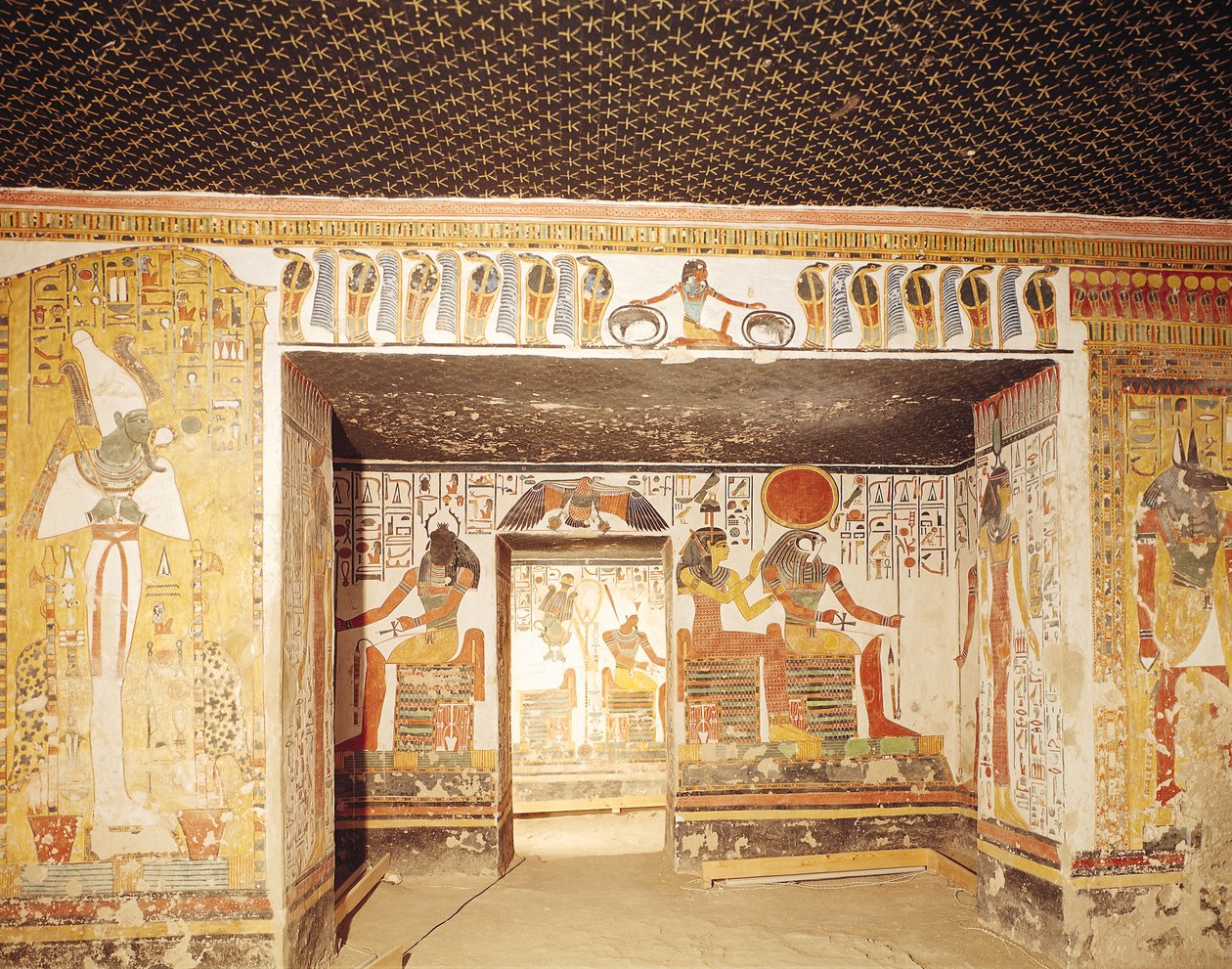 Zwei Räume aus dem Grab von Nefertari von Egyptian 19th Dynasty
