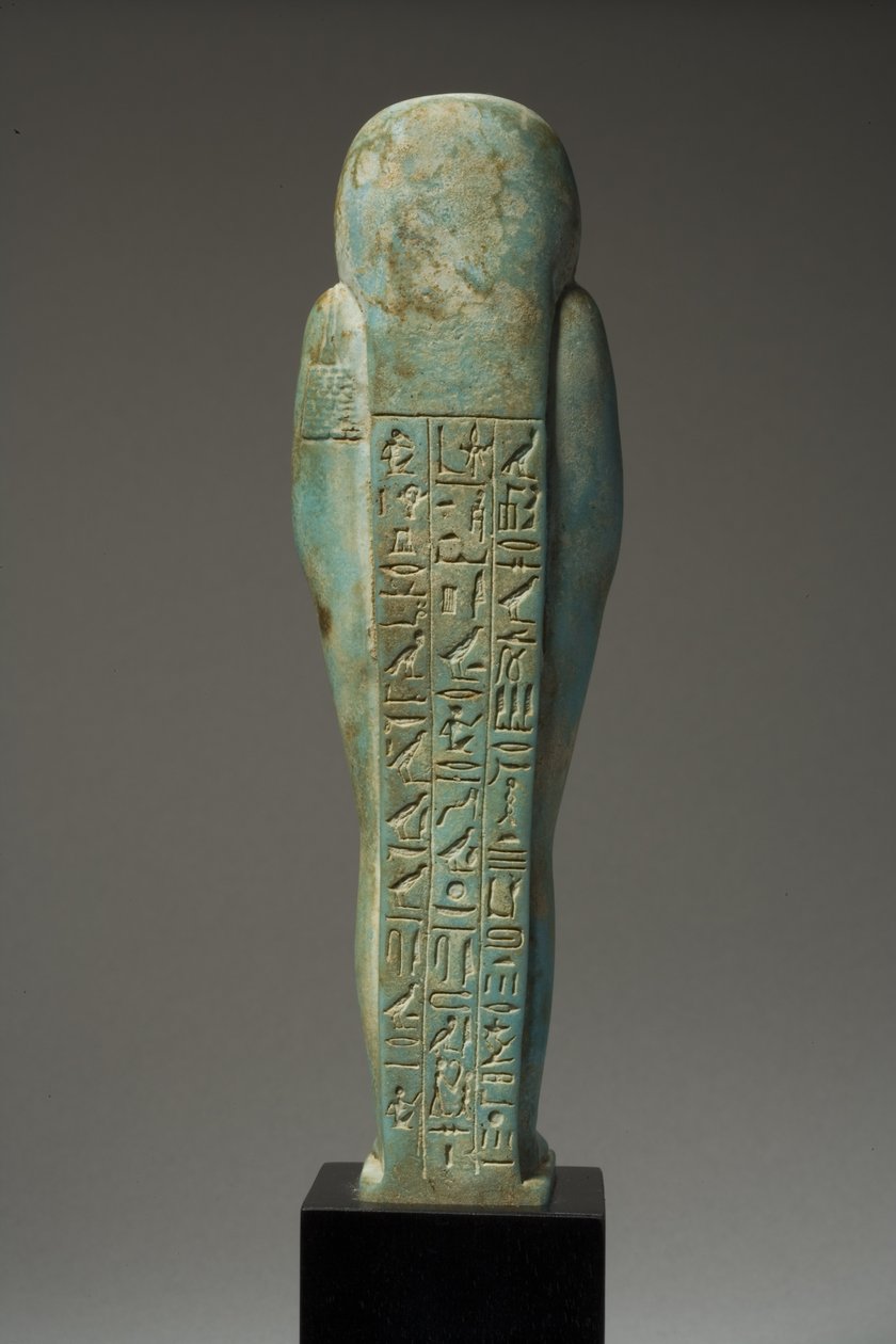 Rückansicht einer Ushabti-Figur für Hor-Khebi, Spätzeit, späte 25.-frühe 26. Dynastie, ca. 700-600 v. Chr. von Egyptian