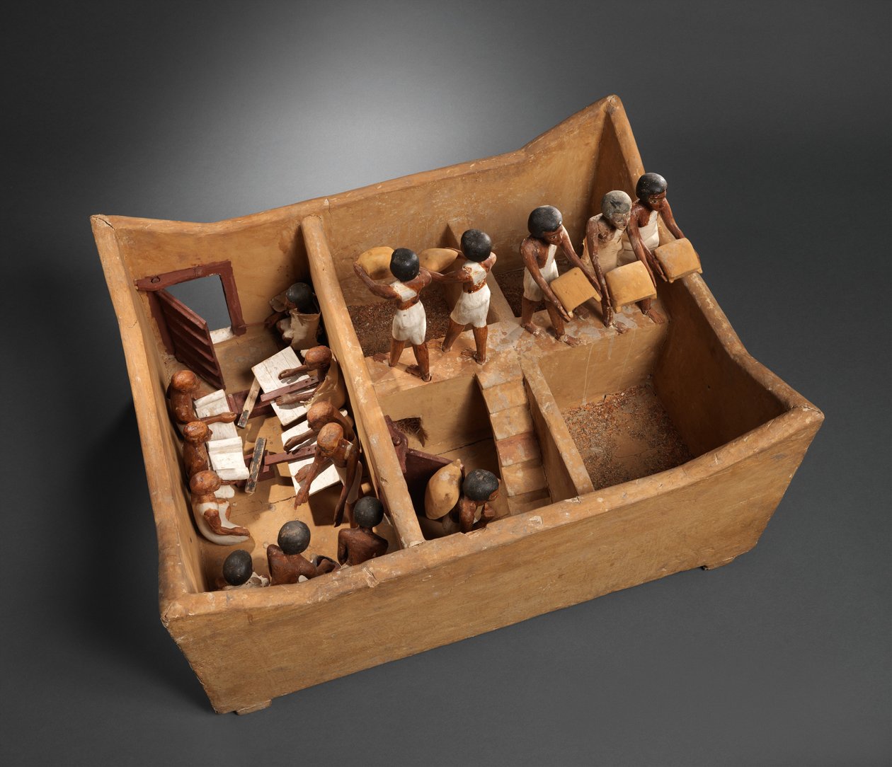 Modell eines Getreidespeichers mit Schreibern aus dem Grab von Meketre, ca. 1981–1975 v. Chr. von Egyptian 12th Dynasty