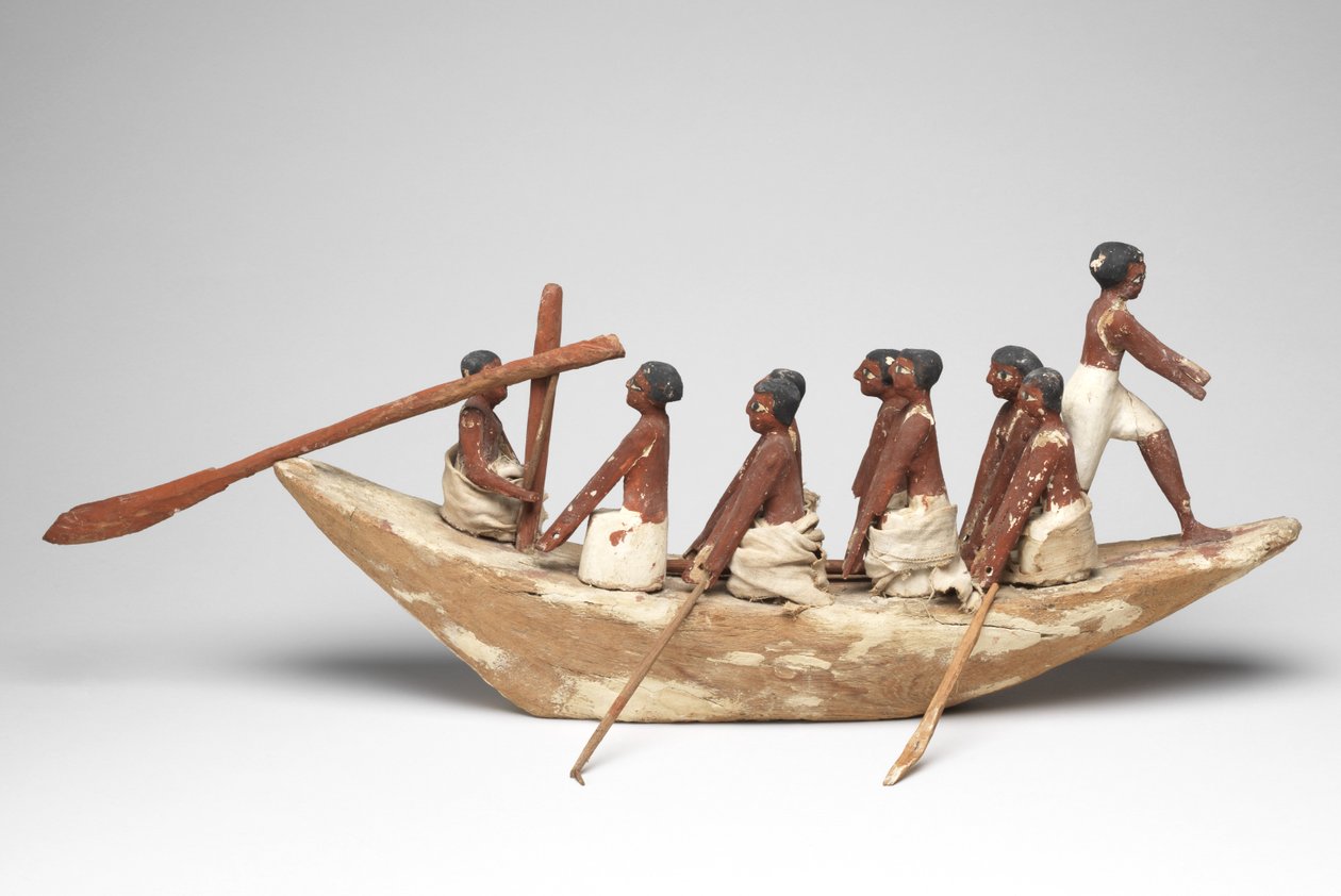 Modellsegelboot aus dem Grab von Khety (Beni Hasan) Mittleres Reich, ca. 2010 v. Chr. - 1950 v. Chr. von Egyptian 12th Dynasty