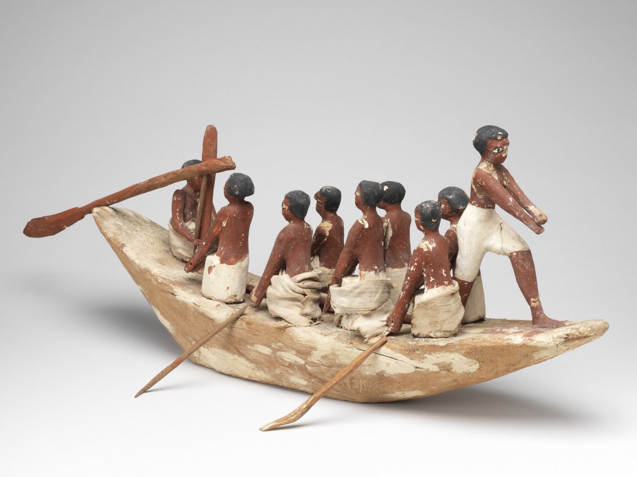 Modellsegelboot aus dem Grab von Khety (Beni Hasan) Mittleres Reich, ca. 2010 v. Chr. - 1950 v. Chr. von Egyptian 12th Dynasty