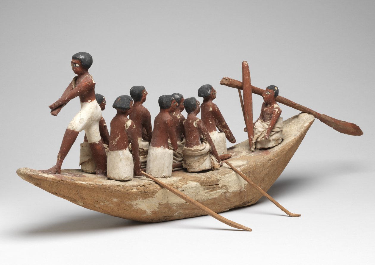 Modellsegelboot aus dem Grab von Khety (Beni Hasan) Mittleres Reich, ca. 2010 v. Chr. - 1950 v. Chr. von Egyptian 12th Dynasty
