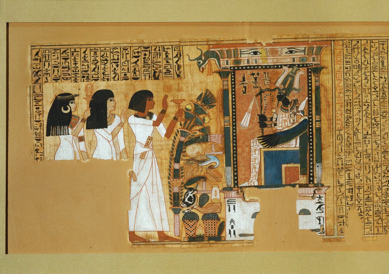 Totenbuch des Schreibers Nebqed, Regierungszeit von ... von Egyptian 18th Dynasty