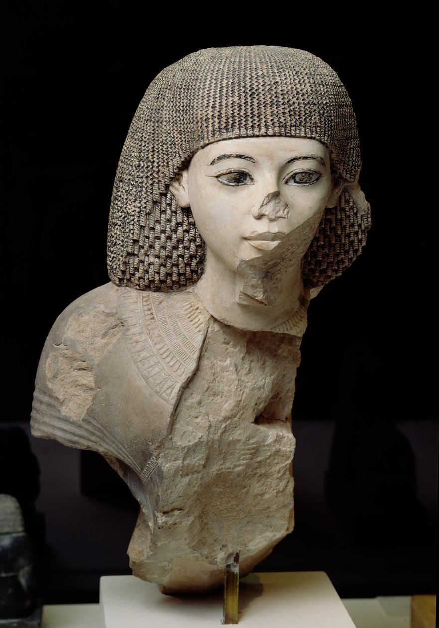 Büste des königlichen Schreibers Meniou, Neues Reich, ca. 1391-53 v. Chr. von Egyptian 18th Dynasty
