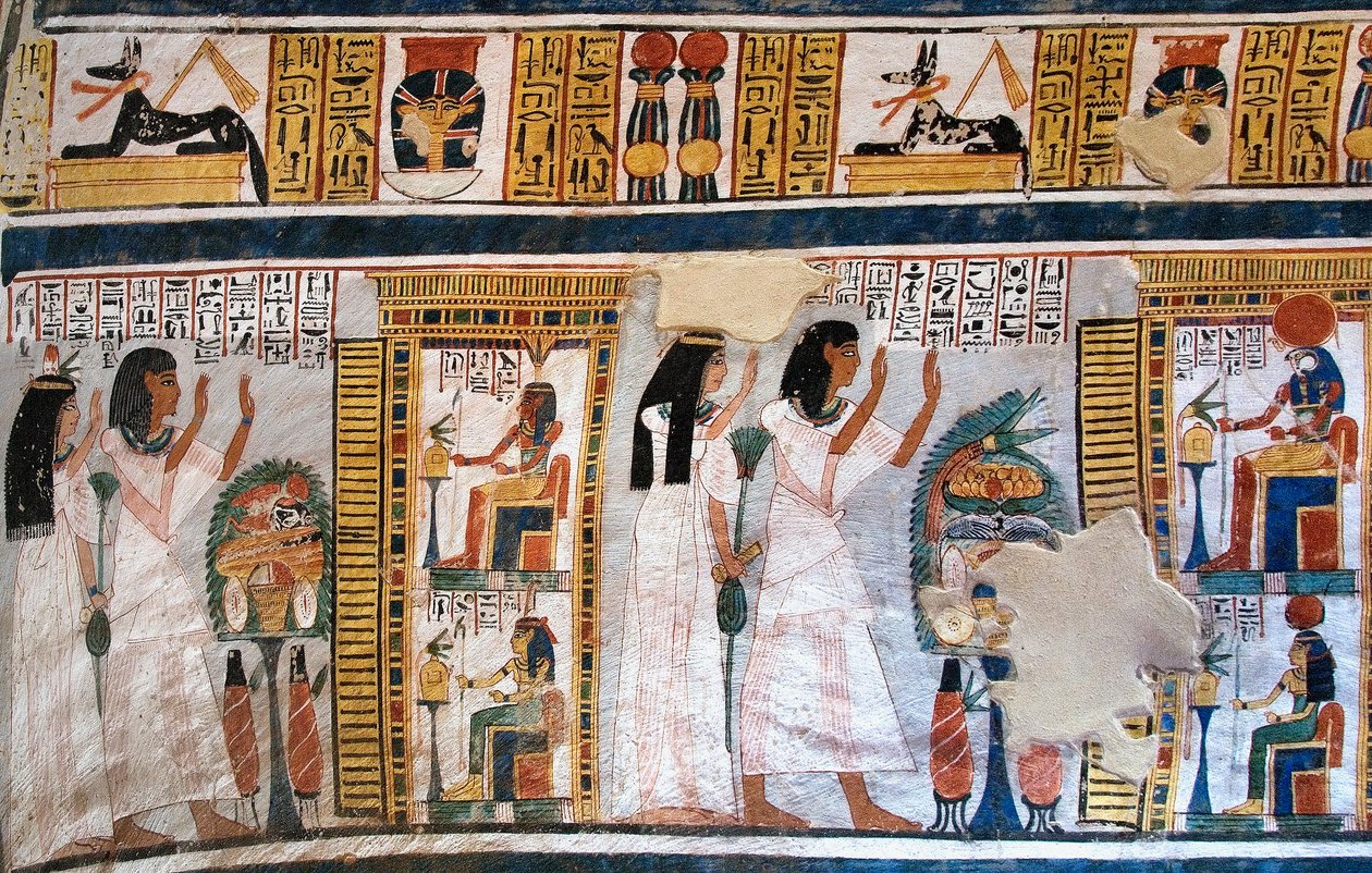 Ägyptische Antiquitäten: Menschen aus dem Grab von Roy von Egyptian 18th Dynasty