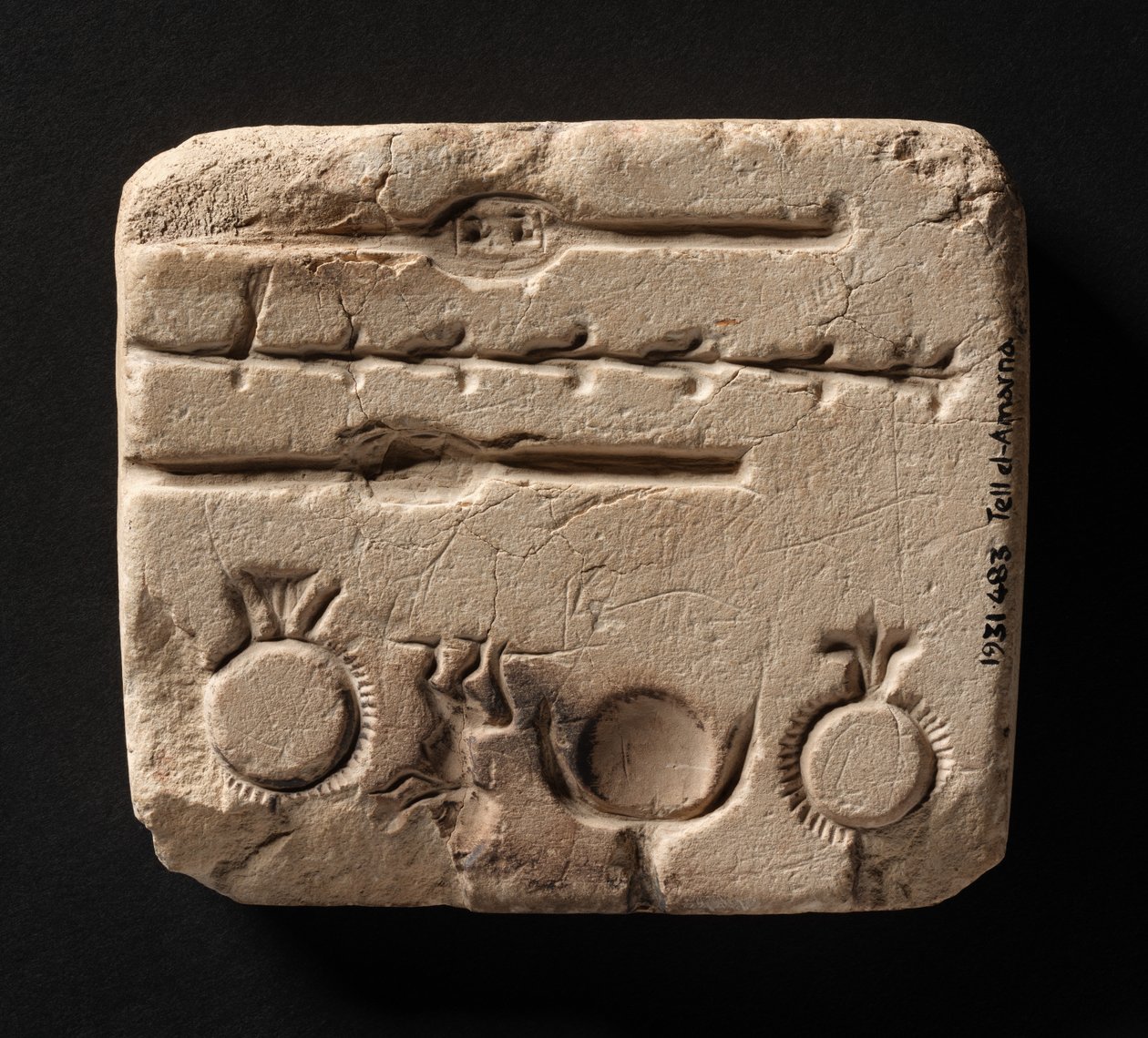 Kalksteinform für das Gießen von Metallschmuck, Neues Königreich von Egyptian 18th Dynasty