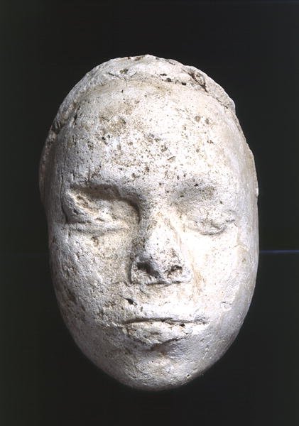 Männliche Maske, möglicherweise eine Bildhauerstudie, aus Tell El-Amarna, ca. 1353-1295 v. Chr. (Gips) von Egyptian 18th Dynasty