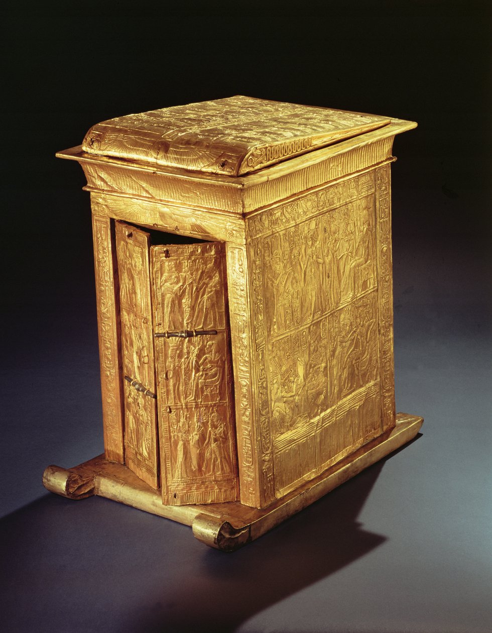 Der Goldene Schrein von Tutanchamun (ca. 1370-1352 v. Chr.) Neues Reich von Egyptian 18th Dynasty