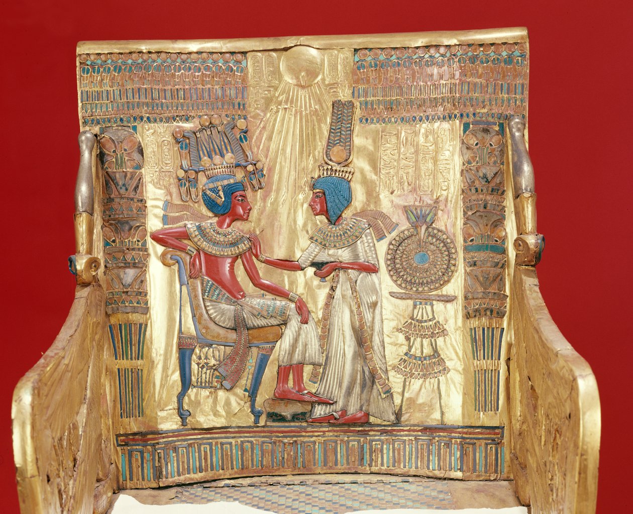 Thron, aus dem Grab von Tutanchamun (ca. 1370-1352 v. Chr.) Neues Reich von Egyptian 18th Dynasty
