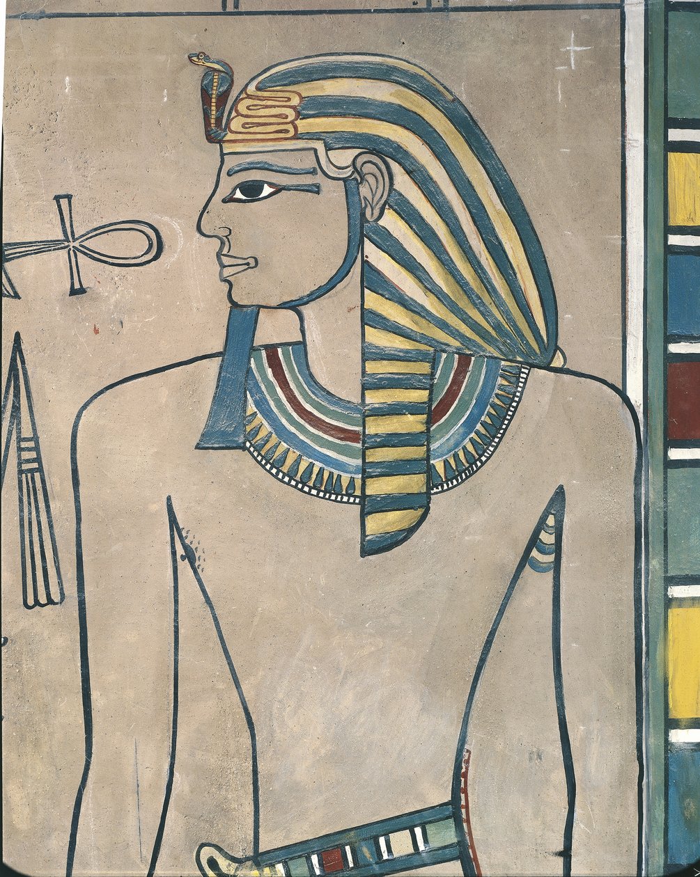 Ägypten, Altes Theben, Tal der Könige, Wandgemälde des Pharao Amenhotep III. von Egyptian 19th Dynasty
