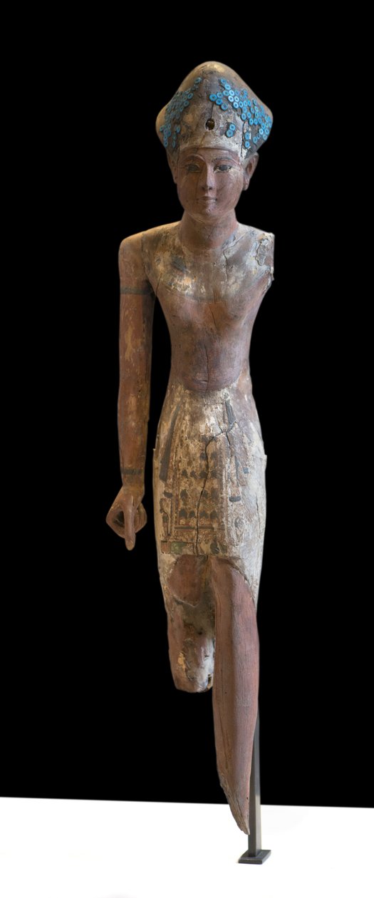 Statue des Souveräns mit Ramessiden-Kopfschmuck und dem vorderen Lendenschurz von Egyptian 19th Dynasty