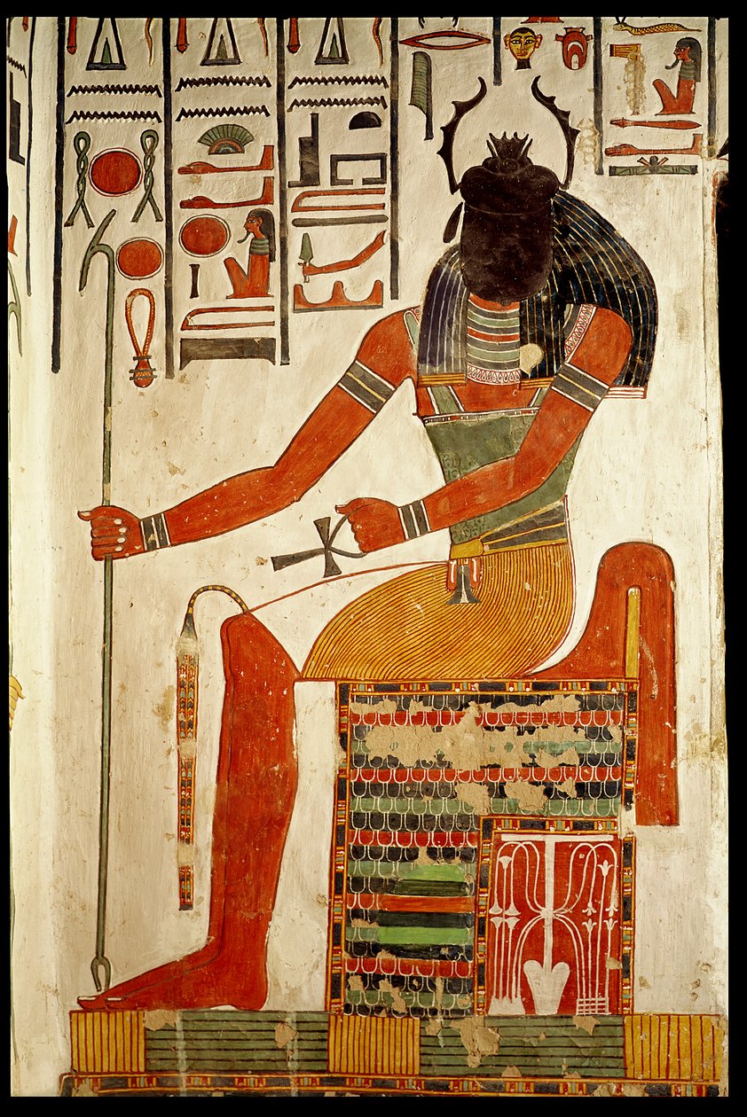 Der Gott Khepri, aus dem Grab von Nefertari, Neues Reich von Egyptian 19th Dynasty