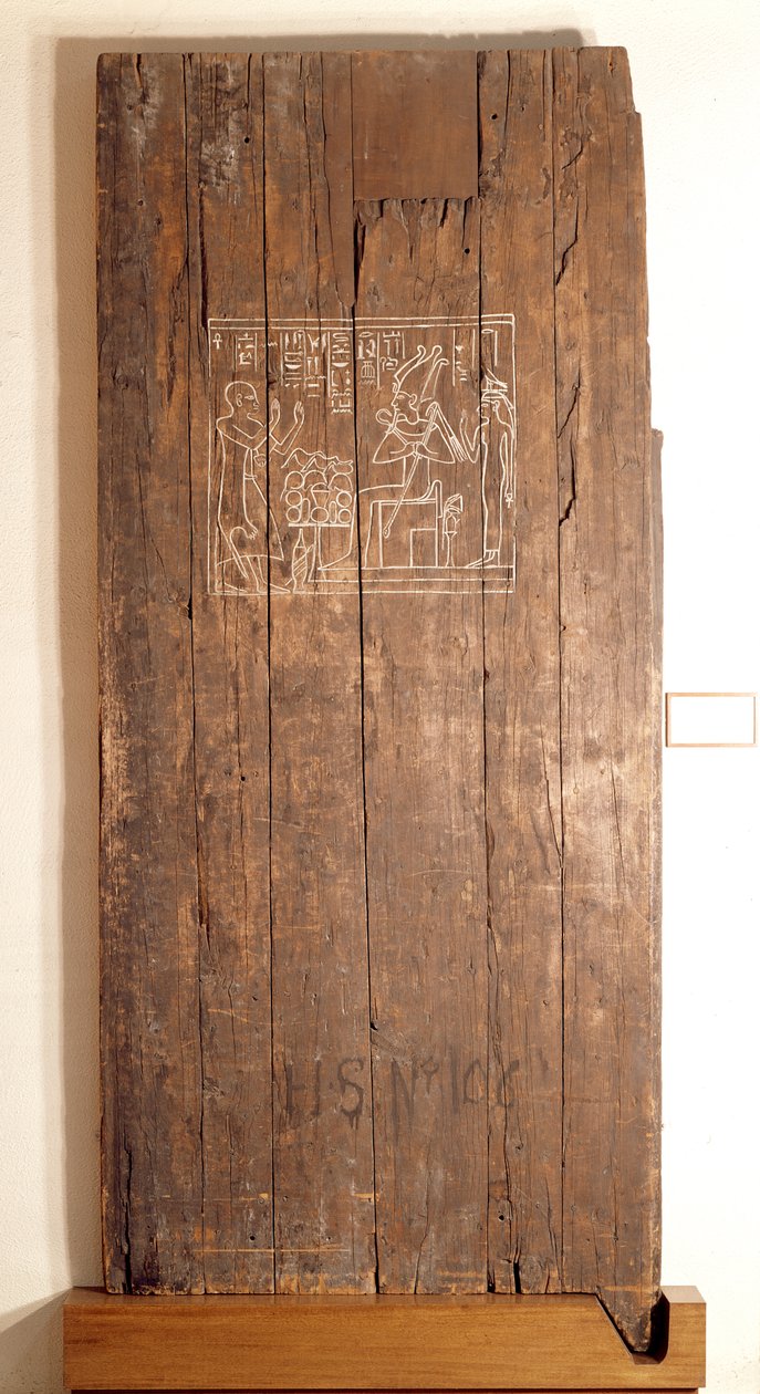Holztür aus dem Grab von Khonsuhotep, Neues Reich, ca. 1285 v. Chr. von Egyptian 19th Dynasty