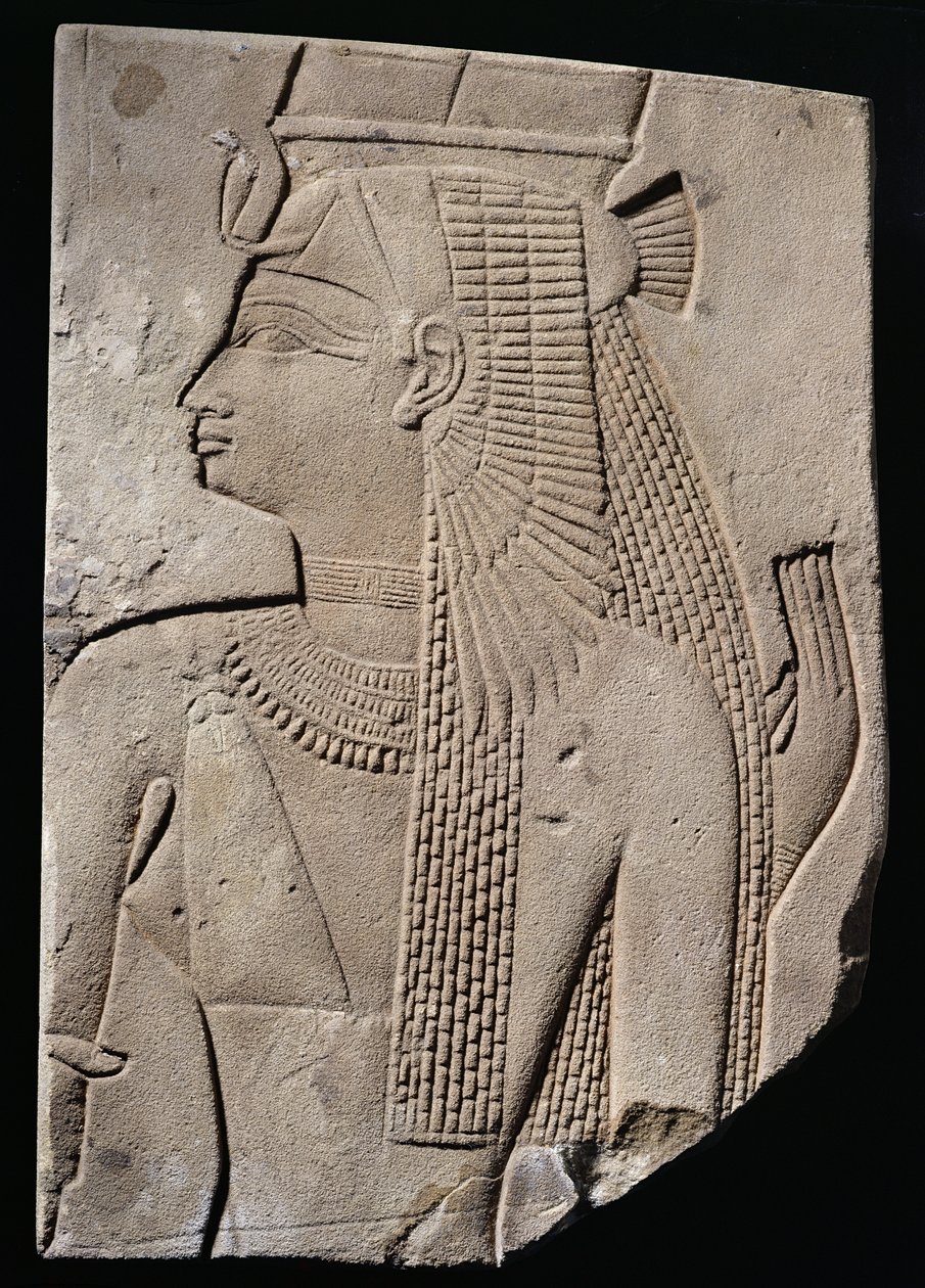Relief einer göttlichen Gemahlin, Spätzeit, ca. 780-656 v. Chr. (Sandstein) von Egyptian 25th Dynasty
