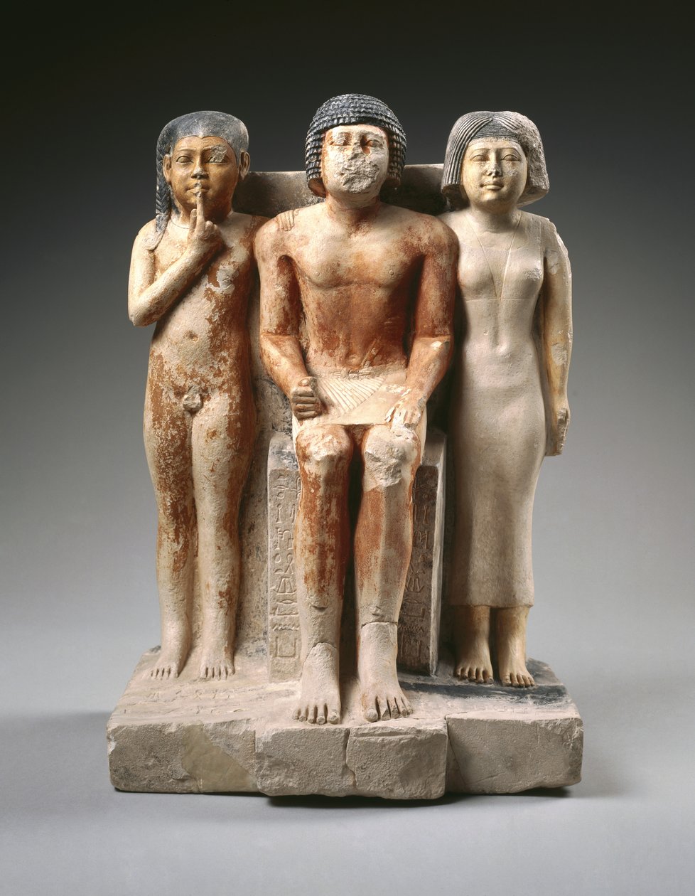 Statue von Nykara und seiner Familie, späte 5. Dynastie, Altes Reich, ca. 2455-2350 v. Chr. von Egyptian 5th Dynasty