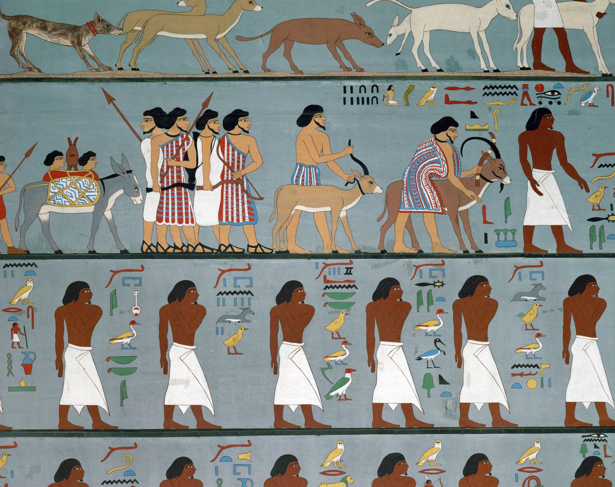 Semitischer Stamm bittet um Erlaubnis, Ägypten zu betreten, Kopie von Egyptian Egyptian