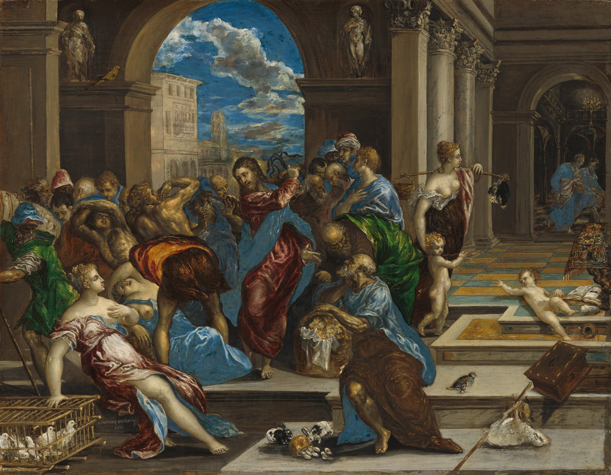 Christus reinigt den Tempel von El (1541-1614) Greco
