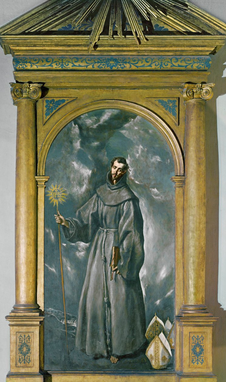 Heiliger Bernhard von Siena von El (1541-1614) Greco