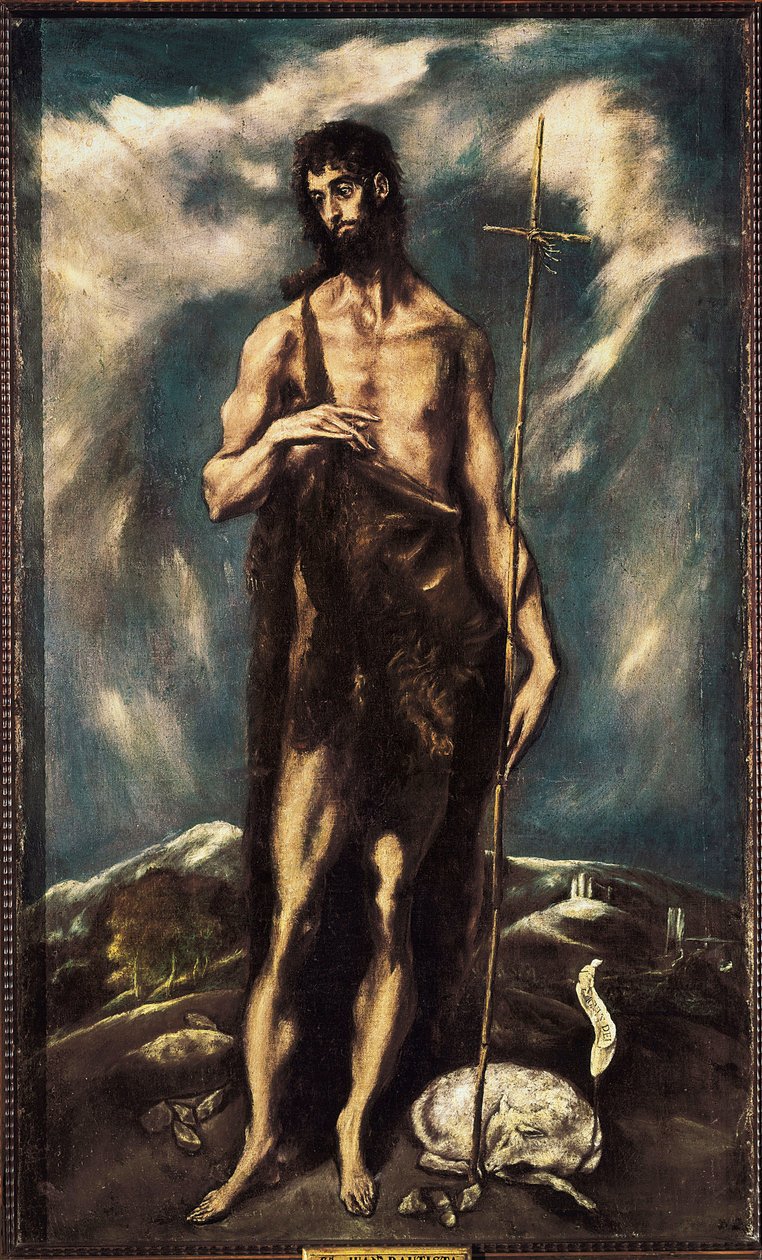 Der heilige Johannes der Täufer, ca. 1600-05 (Öl auf Leinwand) von El Greco