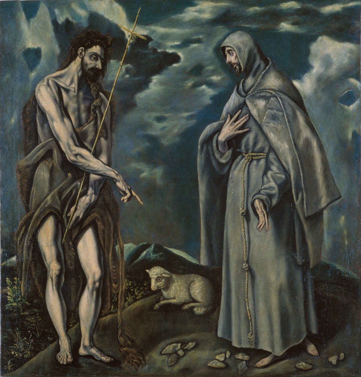 Der heilige Johannes der Täufer und der heilige Franziskus von Assisi von El Greco