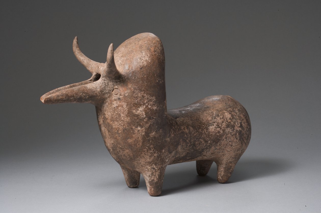 Amlash-Rhyton in Form eines Zebu-Stiers (Terrakotta)