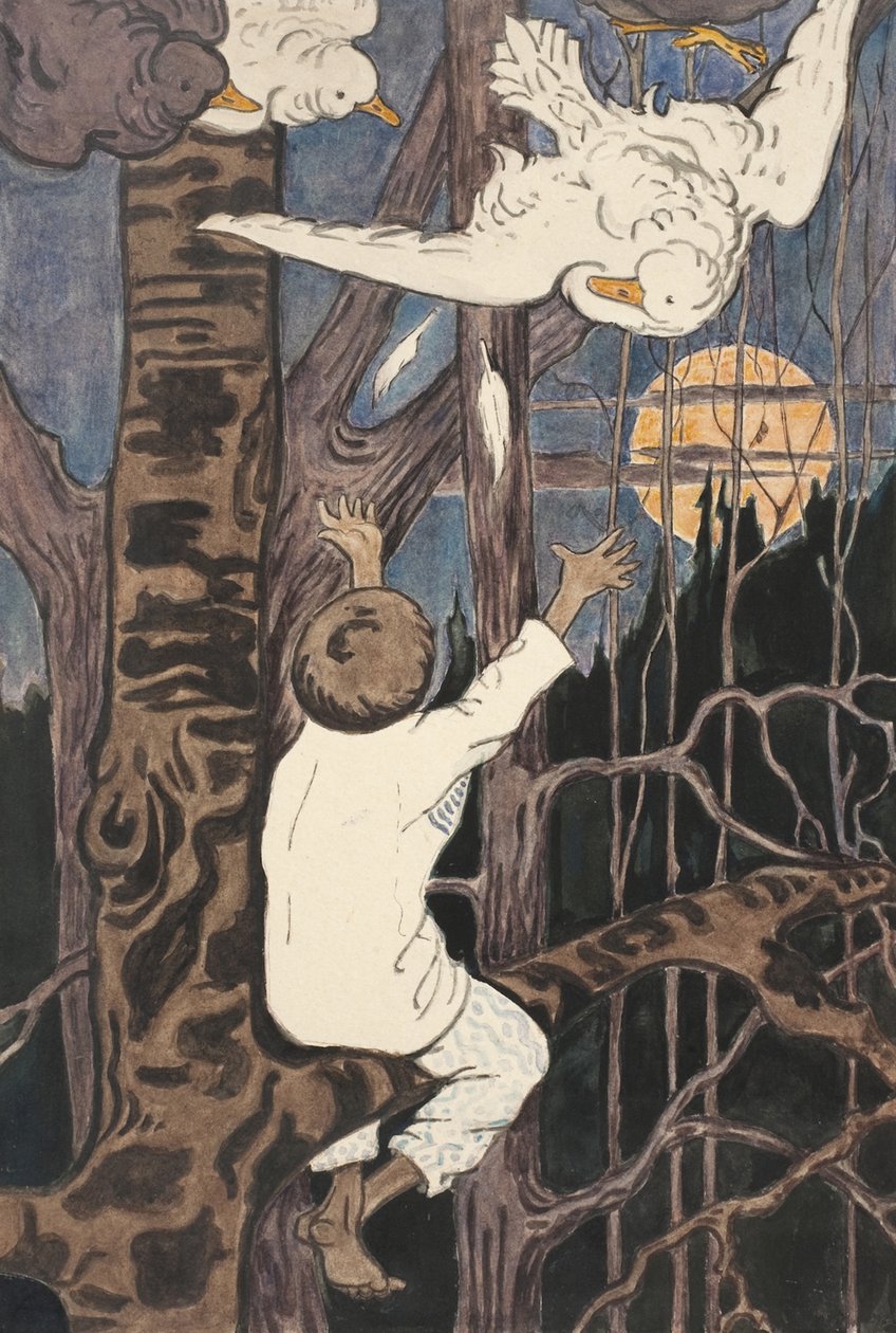 Illustration zu Die Geschichte von Synko-Philipko, 1890er Jahre von Elena Dmitryevna Polenova