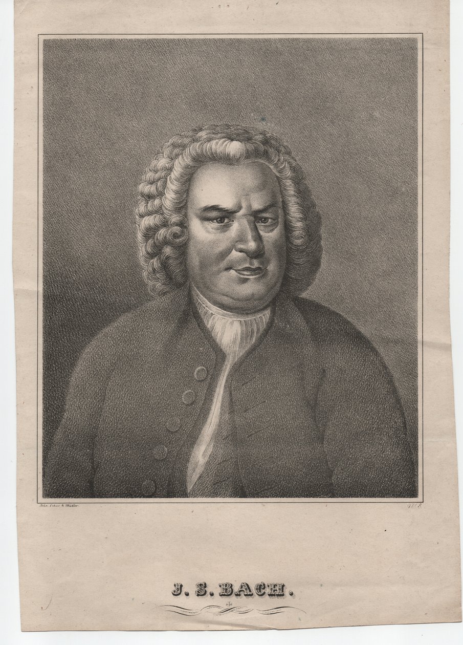 Johann Sebastian Bach (1685-1750) (ca. 1850, Gravur) von Elias Gottleib (after) Haussmann
