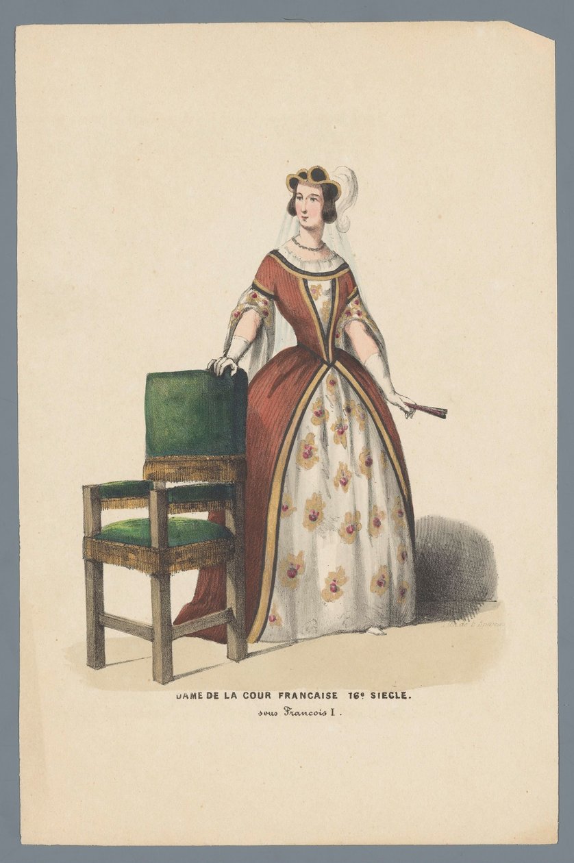Dame des französischen Hofes, 16. Jahrhundert, unter Franz I. von Elias Spanier