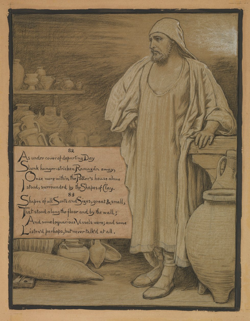 (Illustration für Rubáiyát von Omar Khayyám) Im Töpferhaus von Elihu Vedder