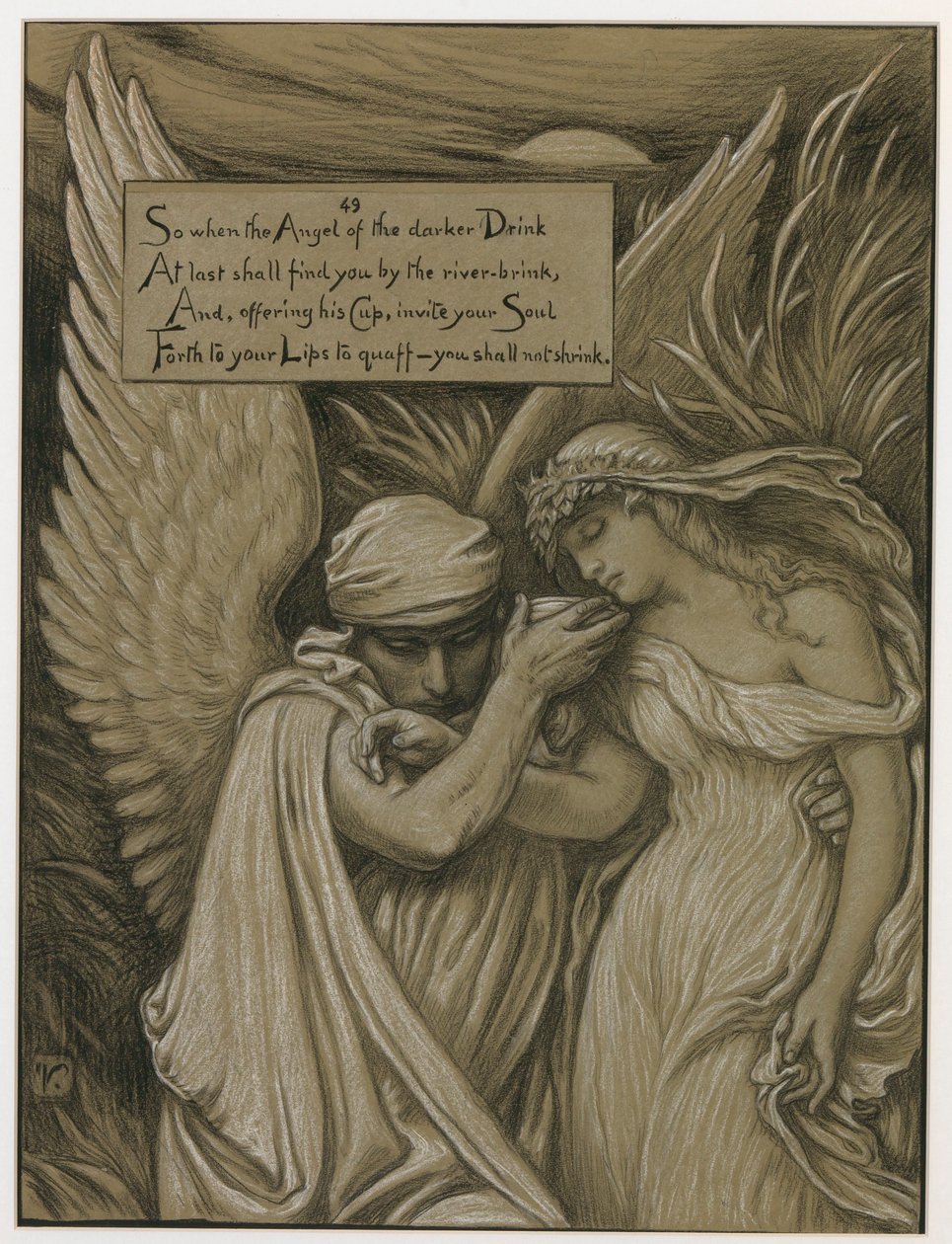 (Illustration für Rubáiyát von Omar Khayyám) Der Becher des Todes von Elihu Vedder