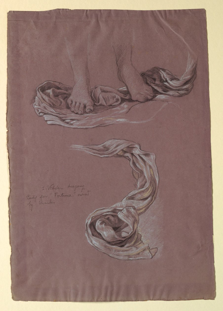Studie von Draperie "Fortune", ca. 1877 von Elihu Vedder