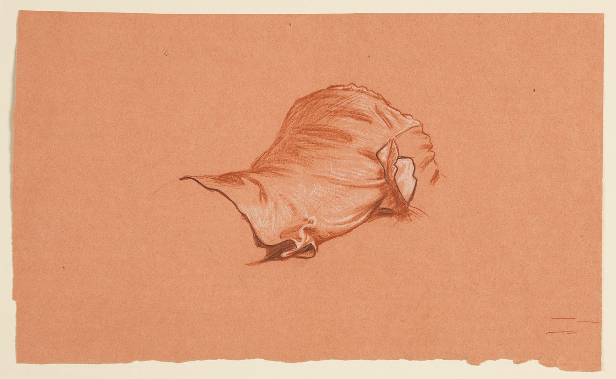 Draperiestudie für kostümierten männlichen Torso von Elihu Vedder