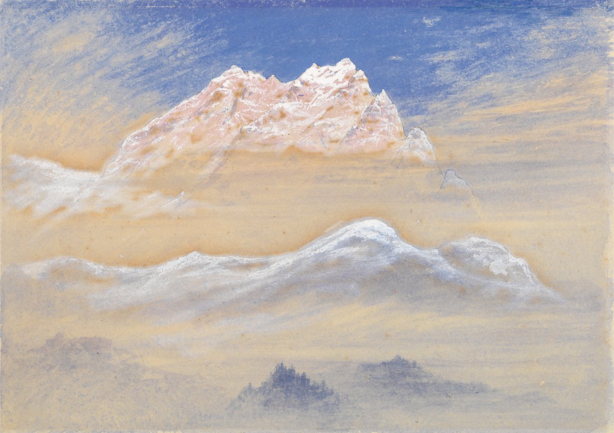 Bergblick: Teil der Terglon Alpenkette, gesehen von nahe Rudmannsdorf, Italien von Elijah Walton