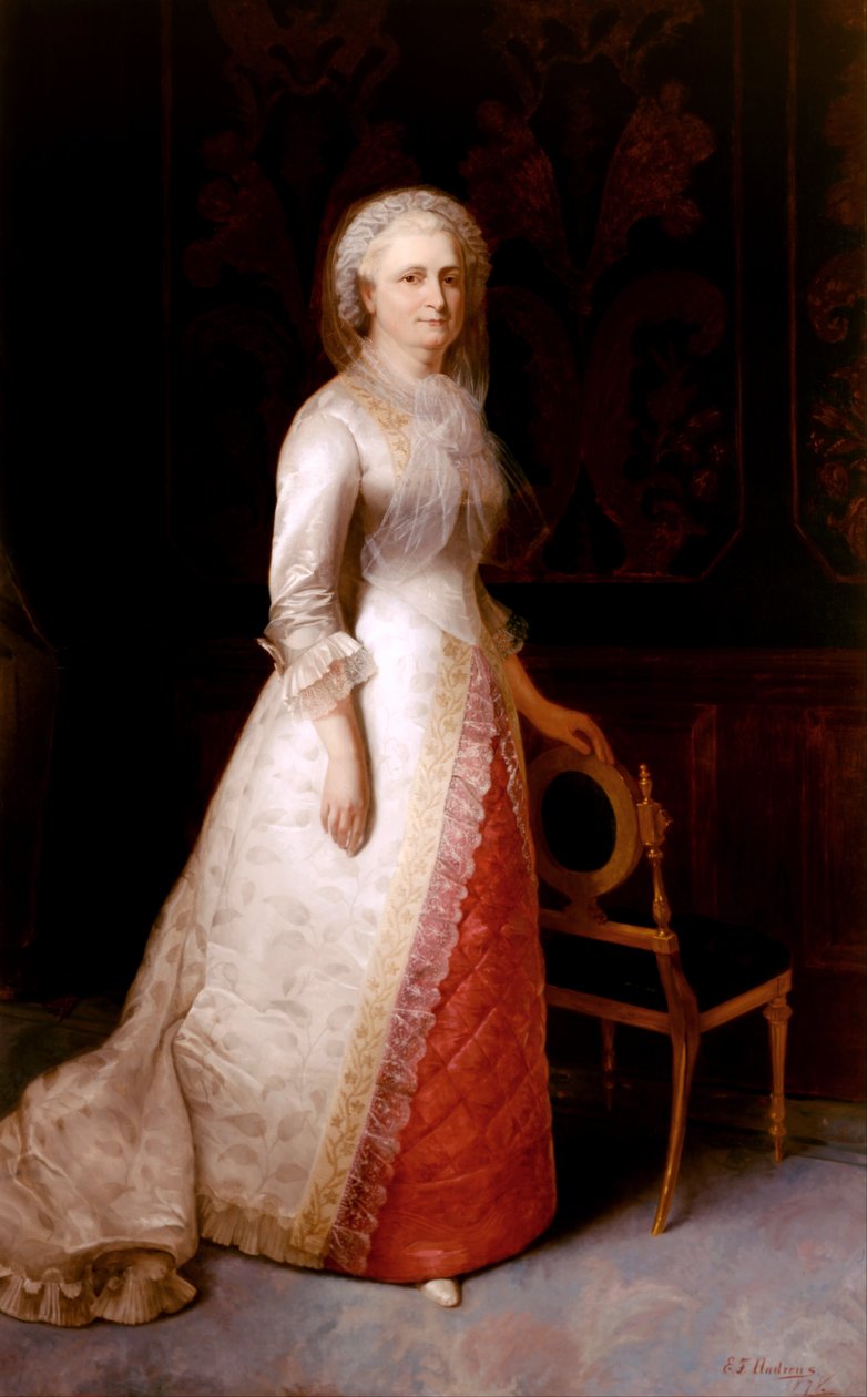 Martha Dandridge Custis Washington (Frau von George Washington) von Eliphalet Frazer Andrews