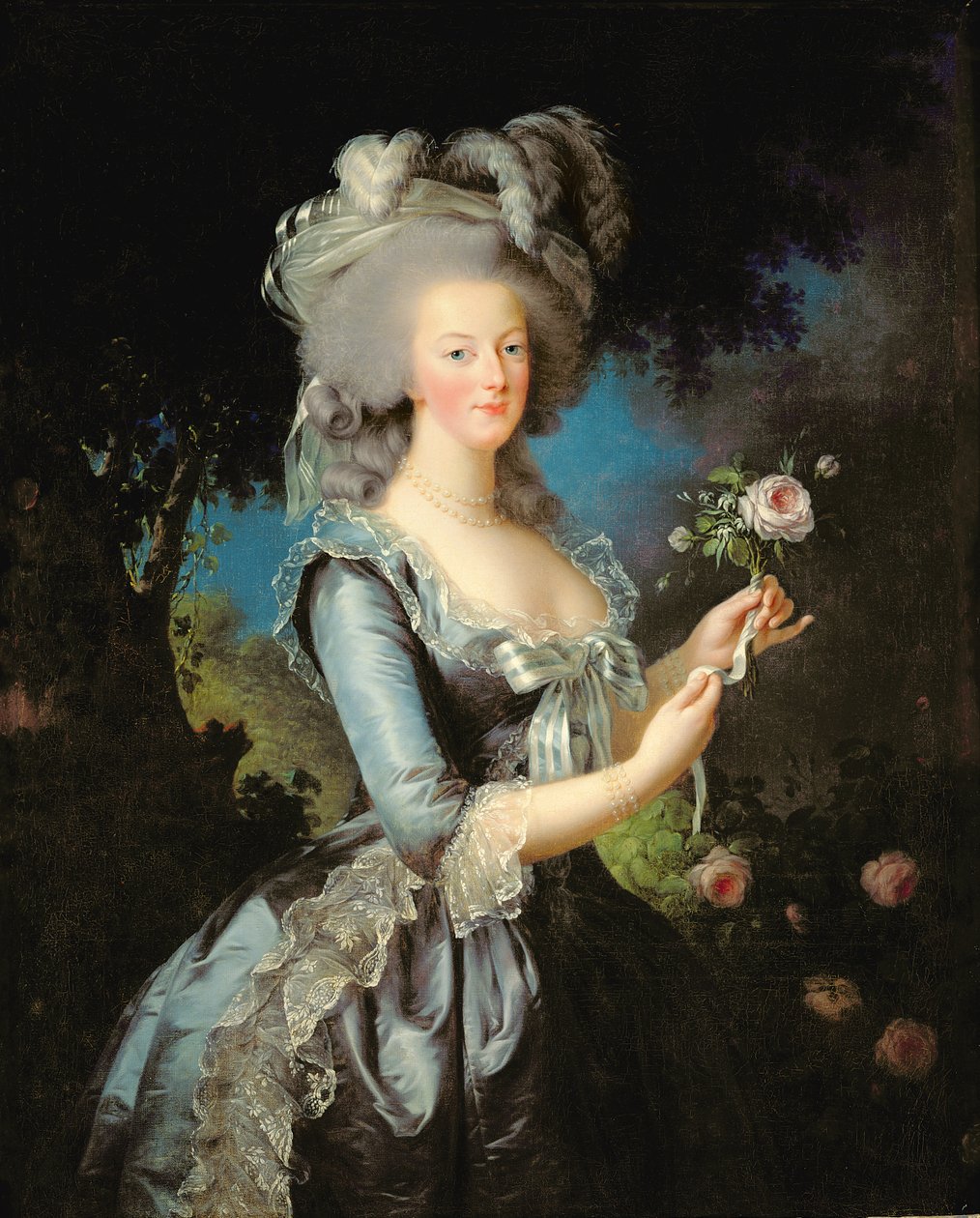 Marie Antoinette mit einer Rose von Elisabeth Louise Vigee Lebrun
