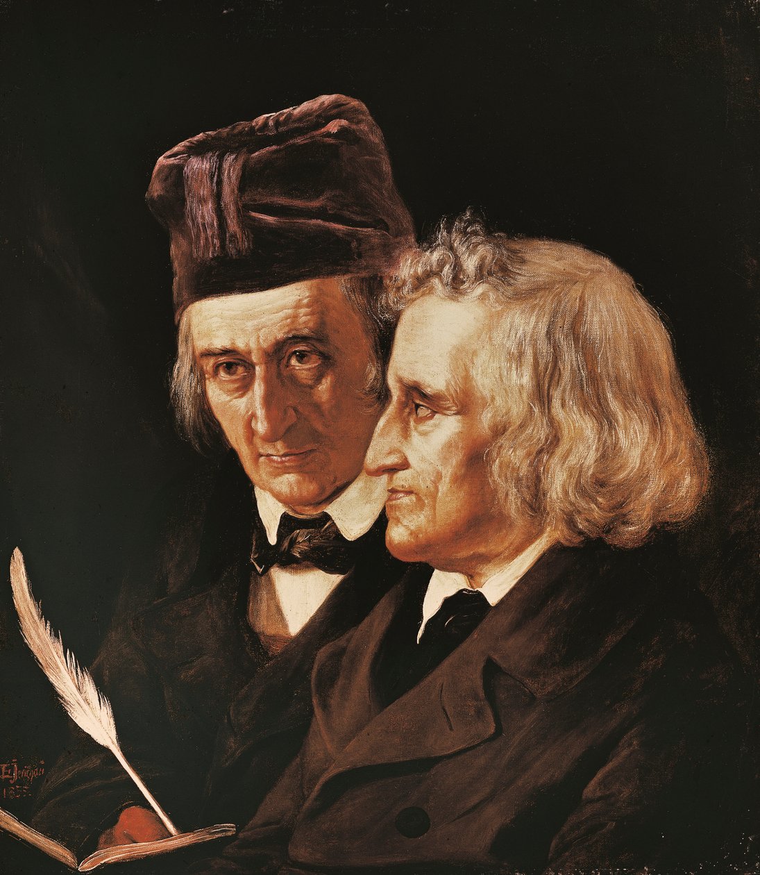 Porträt der Brüder Jacob und Wilhelm Grimm von Elisabeth Maria Anna Jerichau Baumann