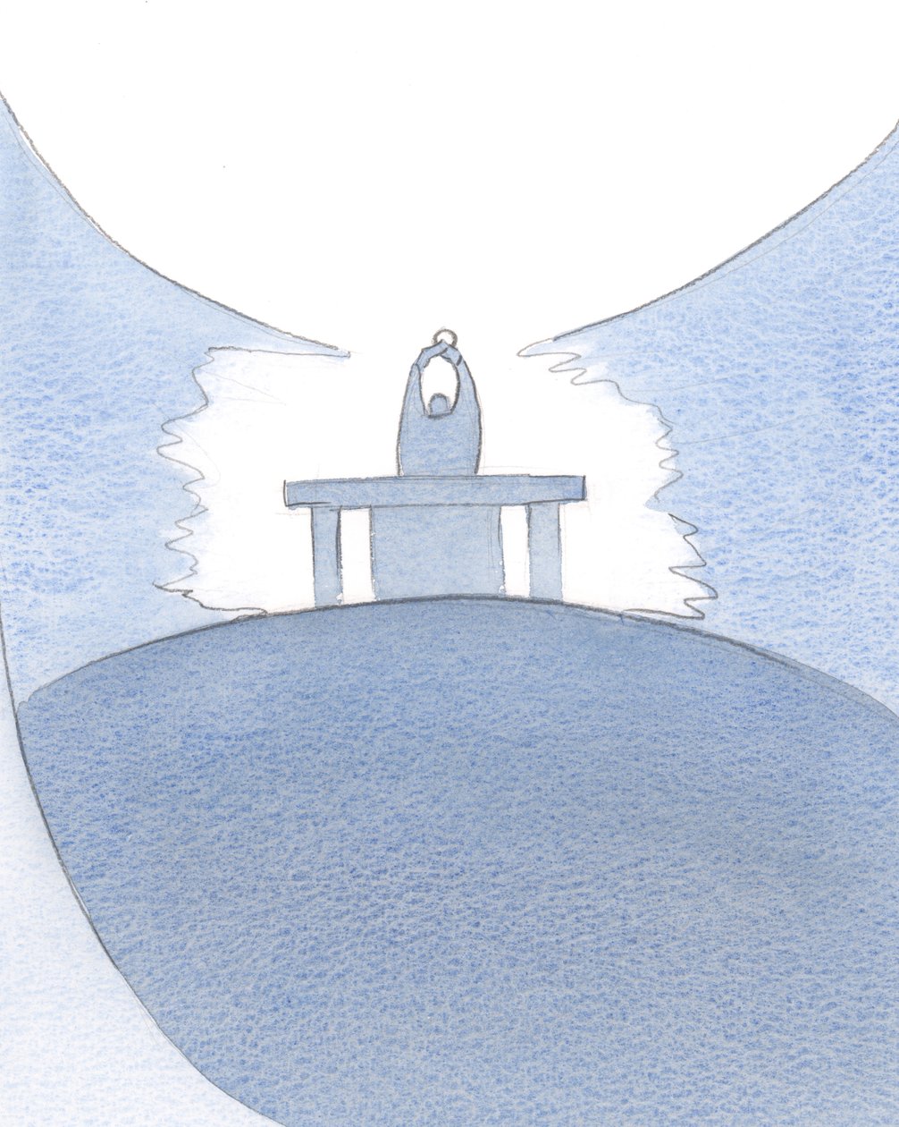 Christi Selbstopfer am Altar bewirkt einen Eintrag in den Himmel selbst. von Elizabeth Wang
