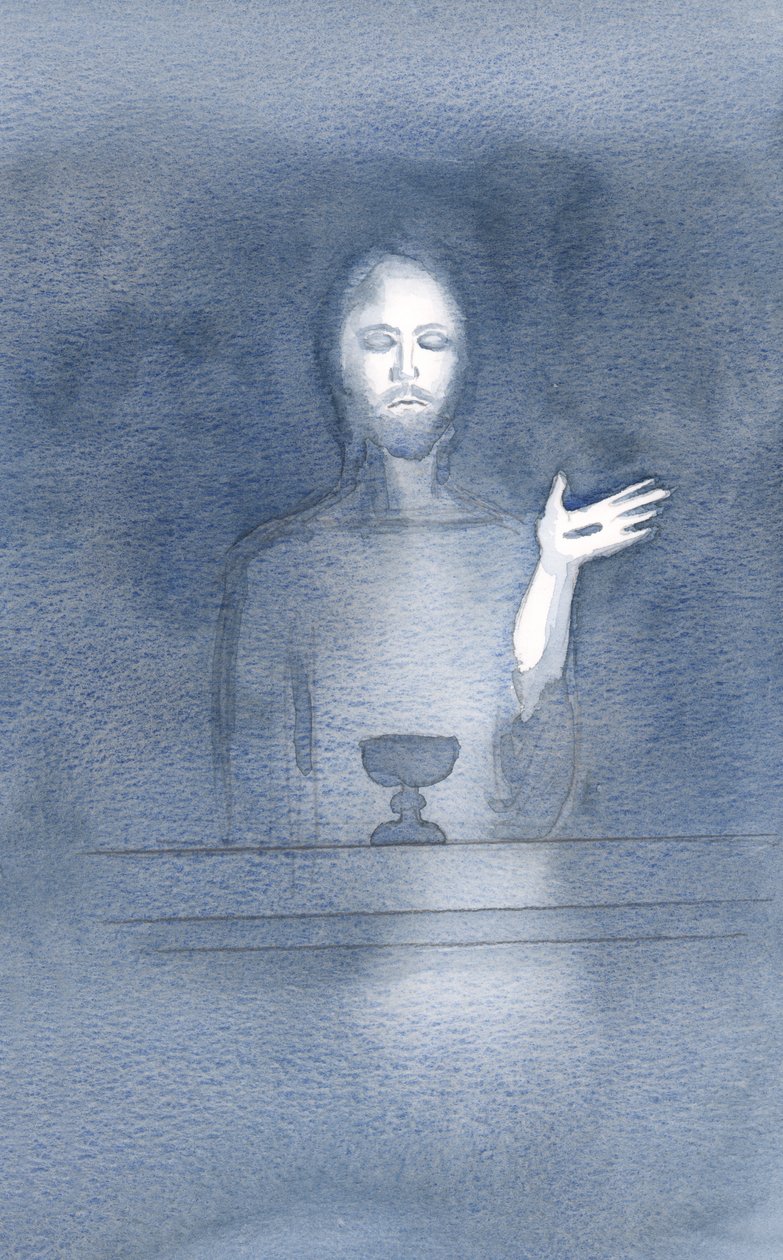 In seiner Barmherzigkeit kommt Christus täglich zu unserem Altar, während wir ihn im Dunkel des Glaubens willkommen heißen von Elizabeth Wang