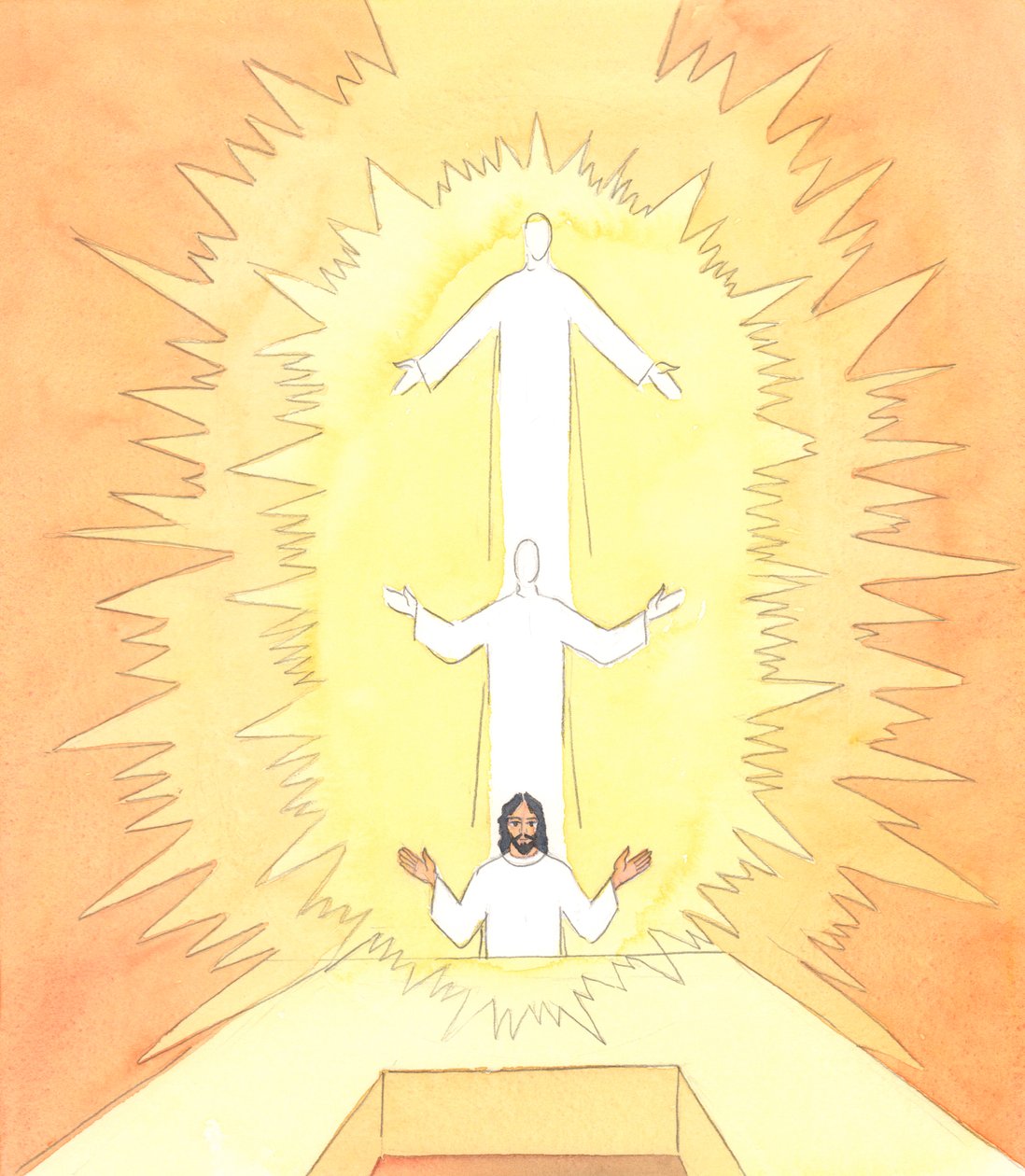 Als Christus im Obergemach betete, bevor Seine Passion begann, betete Er im Heiligen Geist zu Seinem Himmlischen Vater, 2005 von Elizabeth Wang
