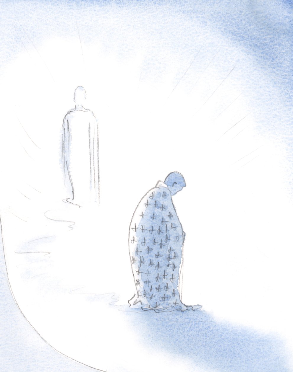 Wenn eine Seele ihre persönlichen Ambitionen aus Liebe zu Christus aufgibt, gibt Christus ihr das Gewand, das sie tragen wird, wenn sie zum Vater geht. von Elizabeth Wang