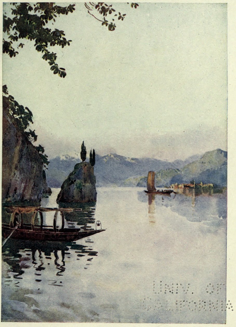 Il Punto di Bellagio, Lago di Como, Illustration aus 