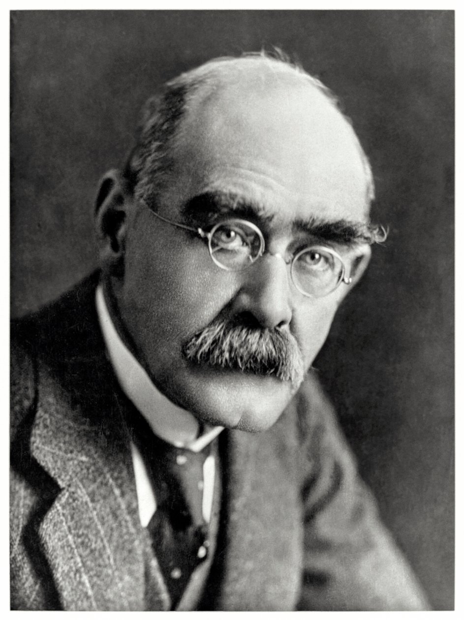 Rudyard Kipling, englischer Schriftsteller von Elliott and Fry Photography Studio
