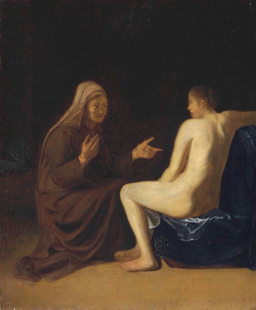 Sitzender Akt (Vertumnus und Pomona) von Emanuel de Witte