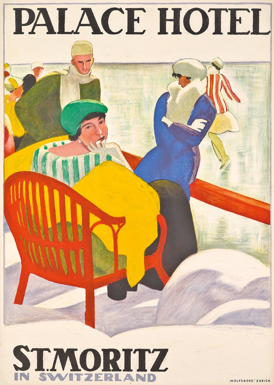 Plakat, das das Palace Hotel in St. Moritz bewirbt von Emil Cardinaux
