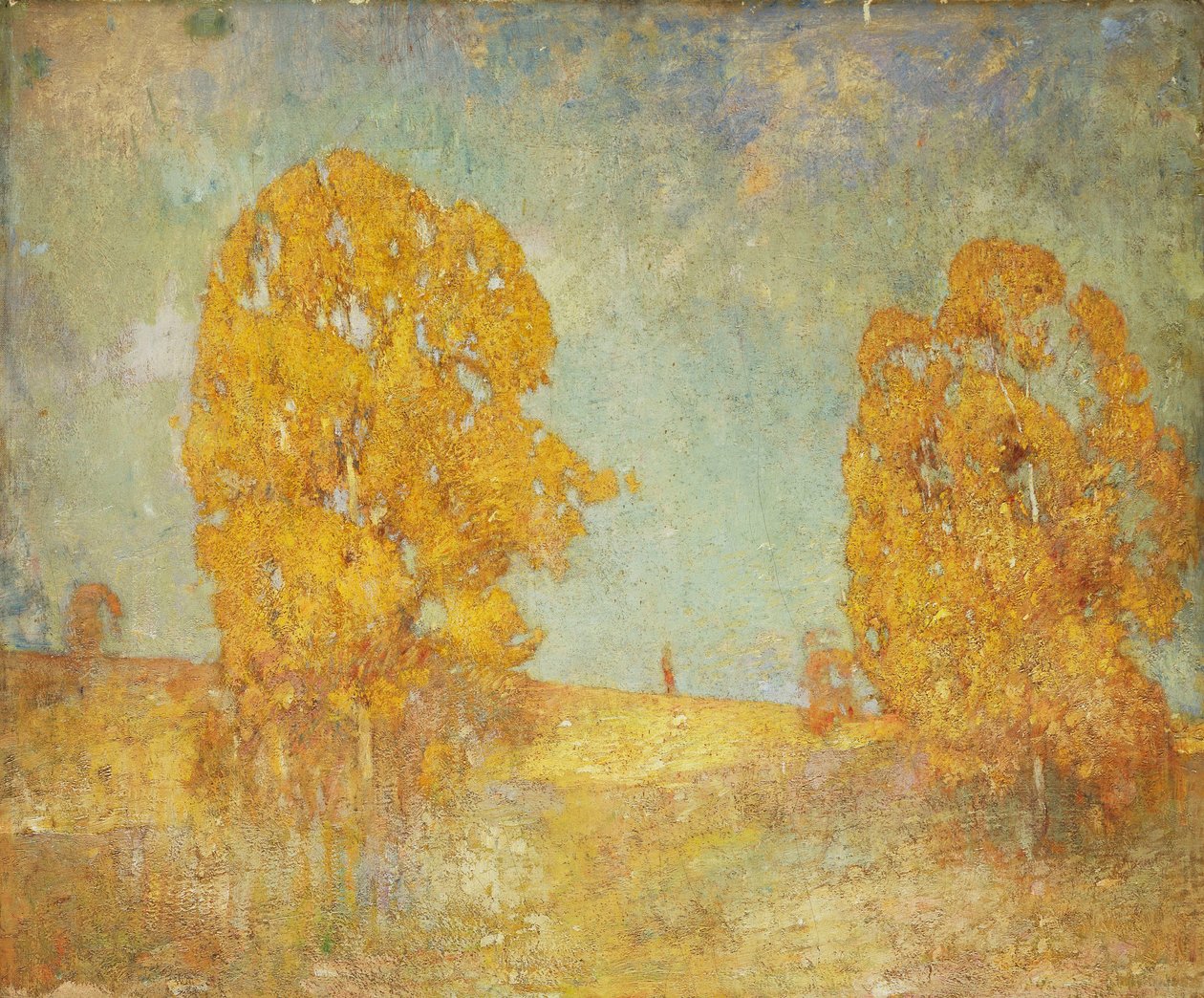 Sonnenbeschienene Landschaft von Emil Carlsen