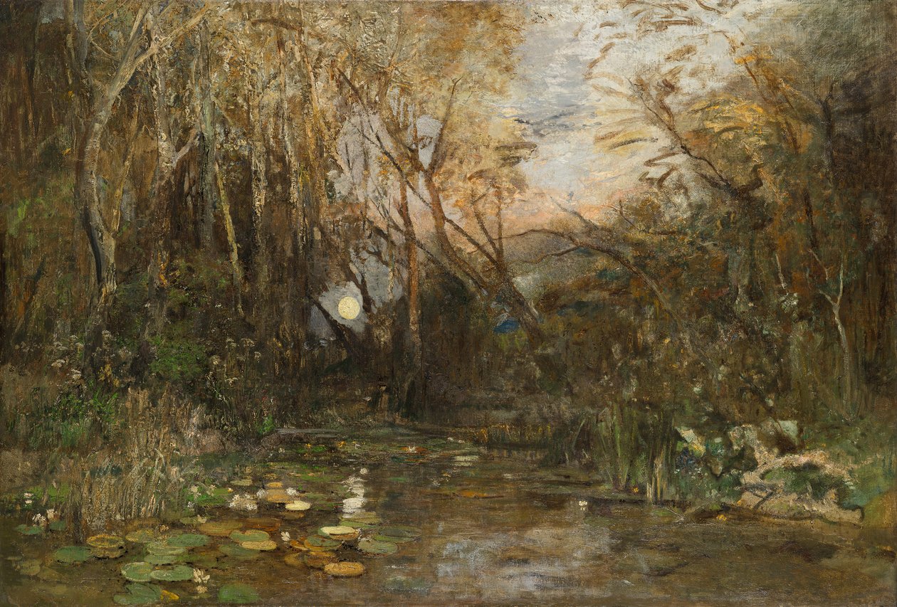 Mondaufgang in der Praterau von Emil Jakob Schindler