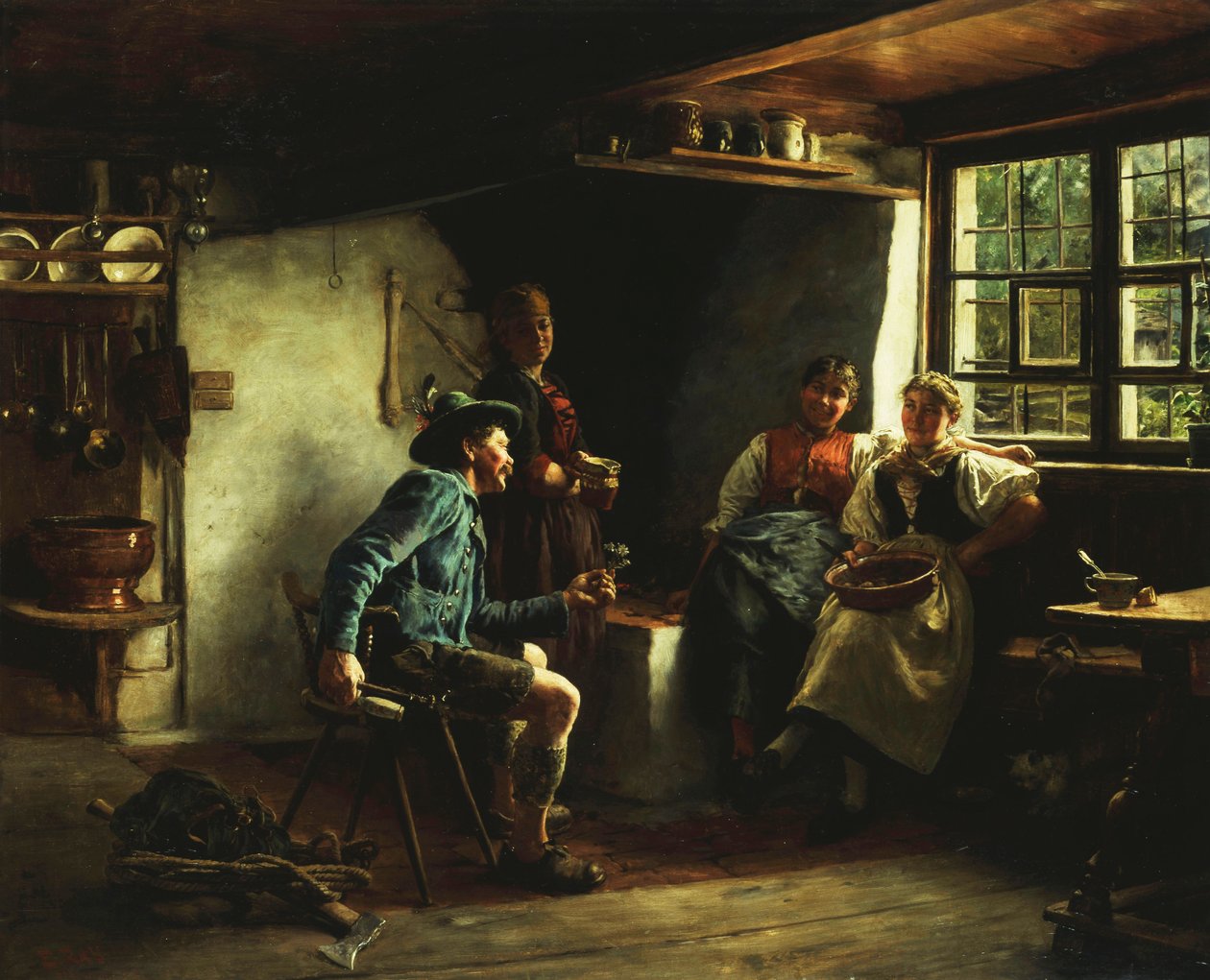 Das Werben von Emil Karl Rau: Kunstdruck in Museumsqualität
